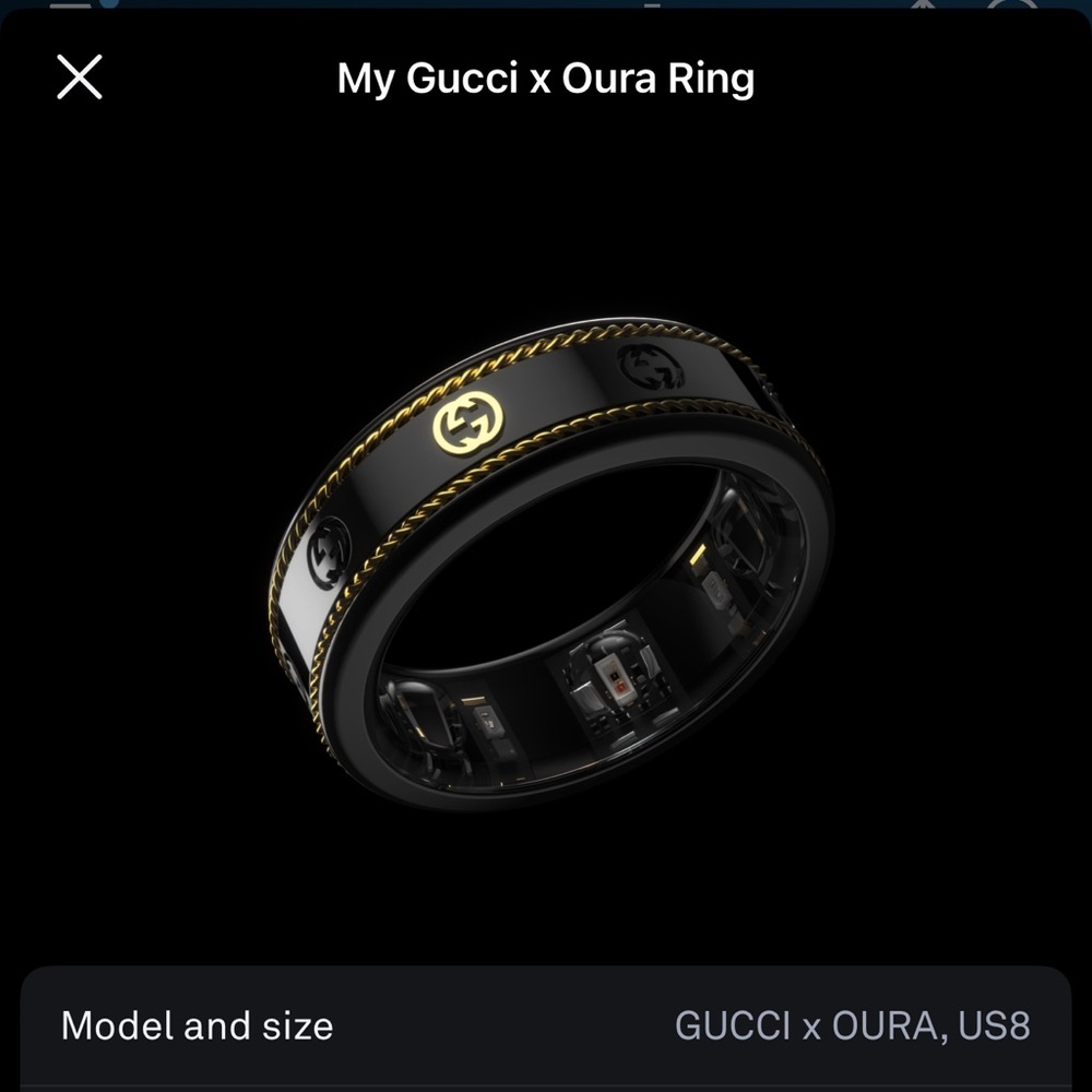 Gucci Oura Ring Size 8
